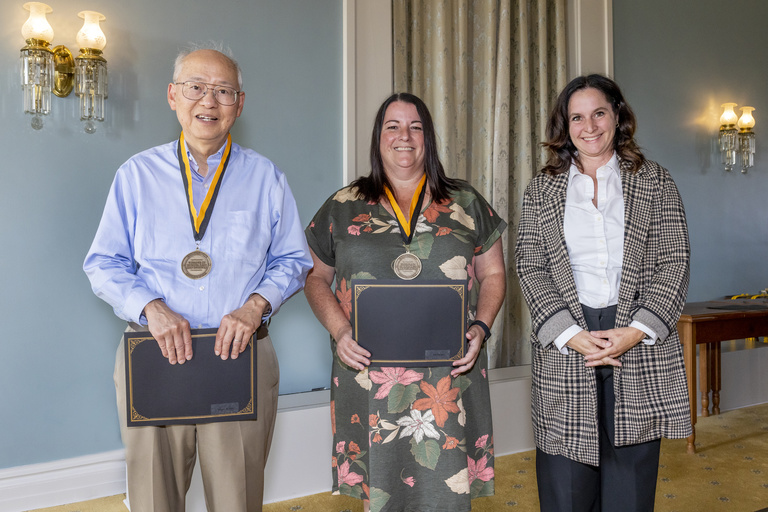 Senior faculty members, who are not already holding named appointments, are honored with a Collegiate Fellow Award for their exceptional contributions to teaching, scholarly and creative work, and leadership.   Sara Mitchell, Professor, Political Science  Elias S. W. Shiu, Professor, Statistics and Actuarial Science. 